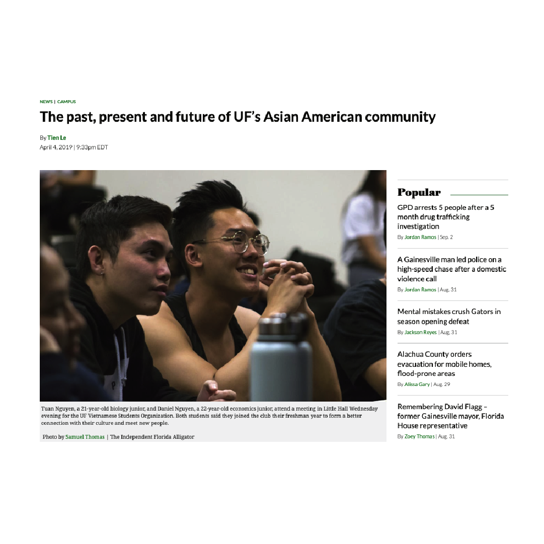 The Alligator: The past, present and future of UF’s Asian American community